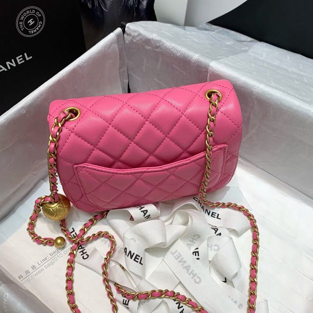 Chanel女包 1786粉色 Chanel2020新款單肩腋下包 Chanel鏈條單肩斜挎小號包  djc4000